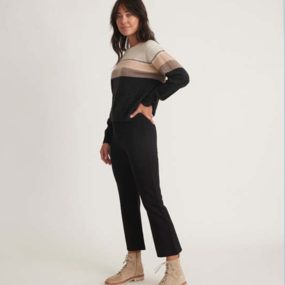 NWOT Marine Layer black Valencia kick flare pants